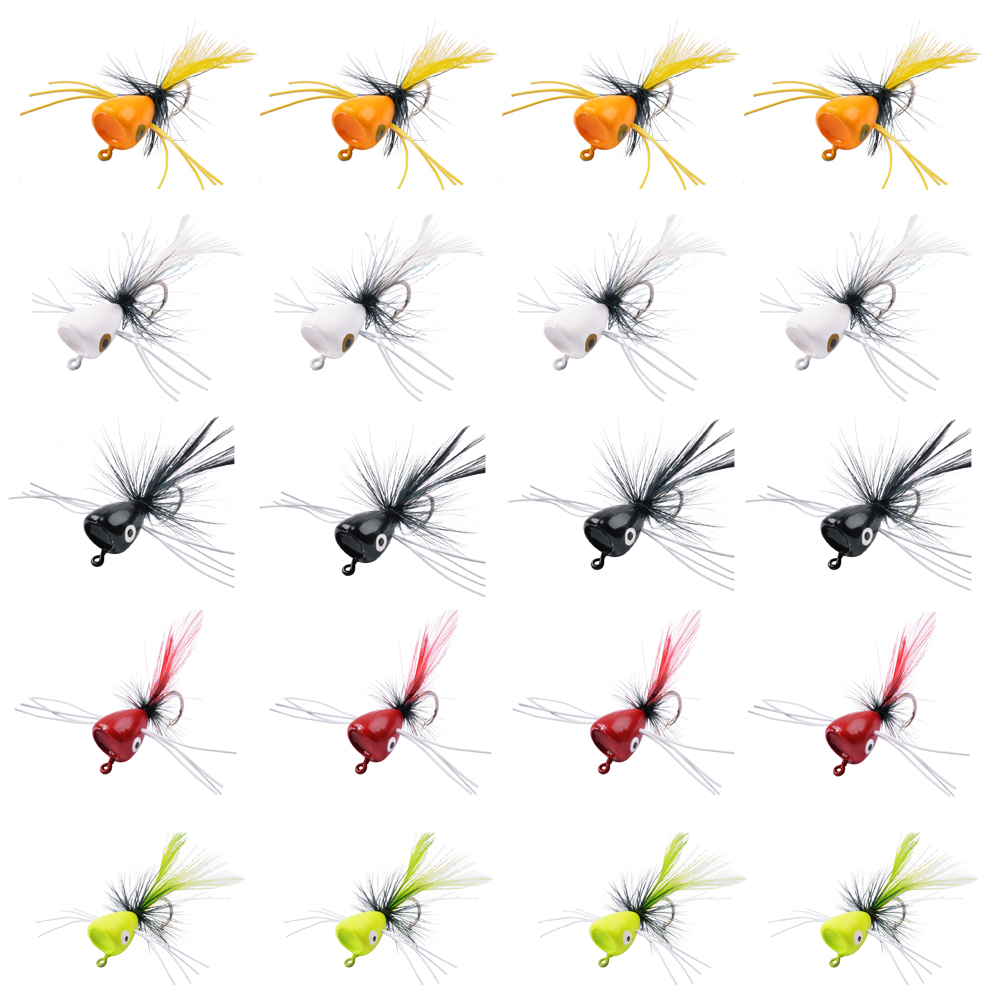 Fishing Lure Popper - 5Pcs Foam Fly Fishing lures Poppers