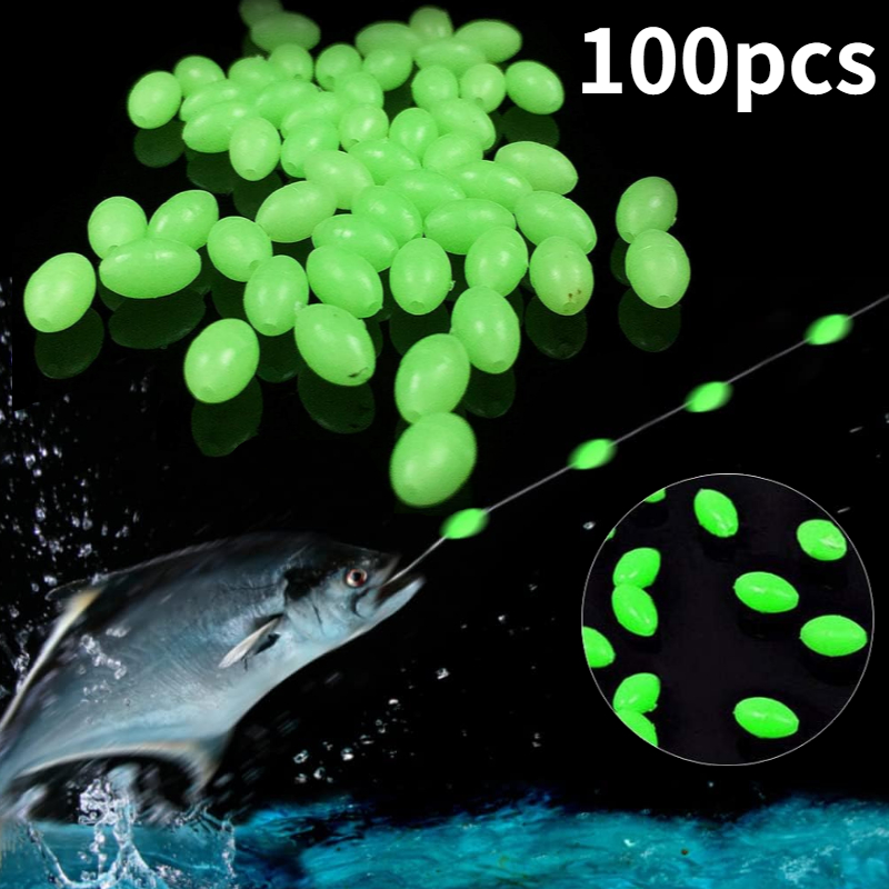 100pcs/lot Oval Night Luminous - Fishing Lure Topwater 评论和价格