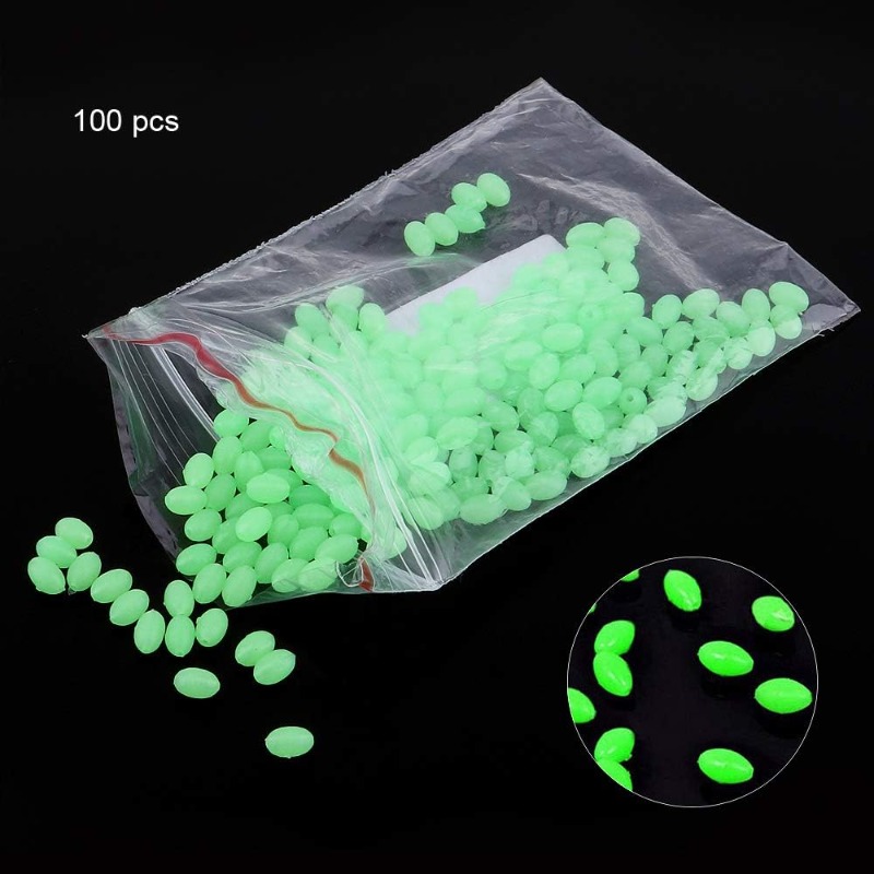 100pcs/lot Oval Night Luminous - Fishing Lure Topwater 评论和价格