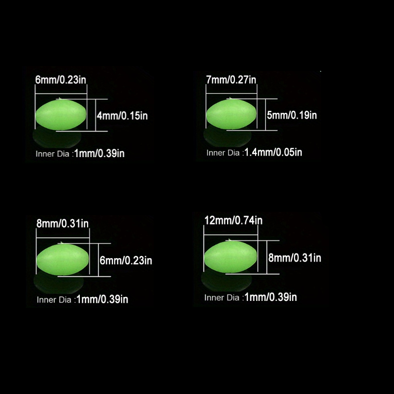 100pcs/lot Oval Night Luminous - Fishing Lure Topwater 评论和价格