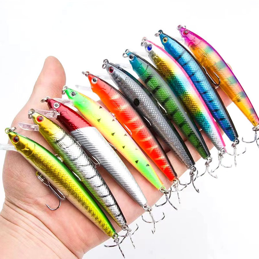 10PCS Jerkbait Minnow Swimbait - Fishing Lure Swimbait 评论和价格