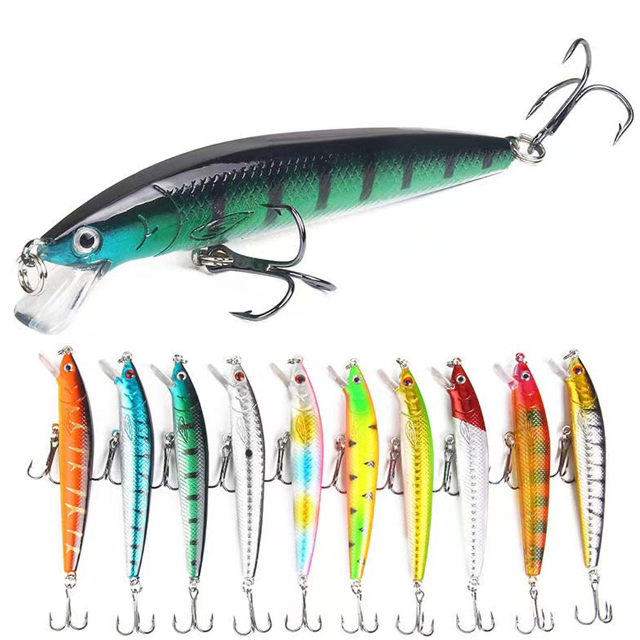 10PCS Jerkbait Minnow Swimbait - Fishing Lure Swimbait 评论和价格