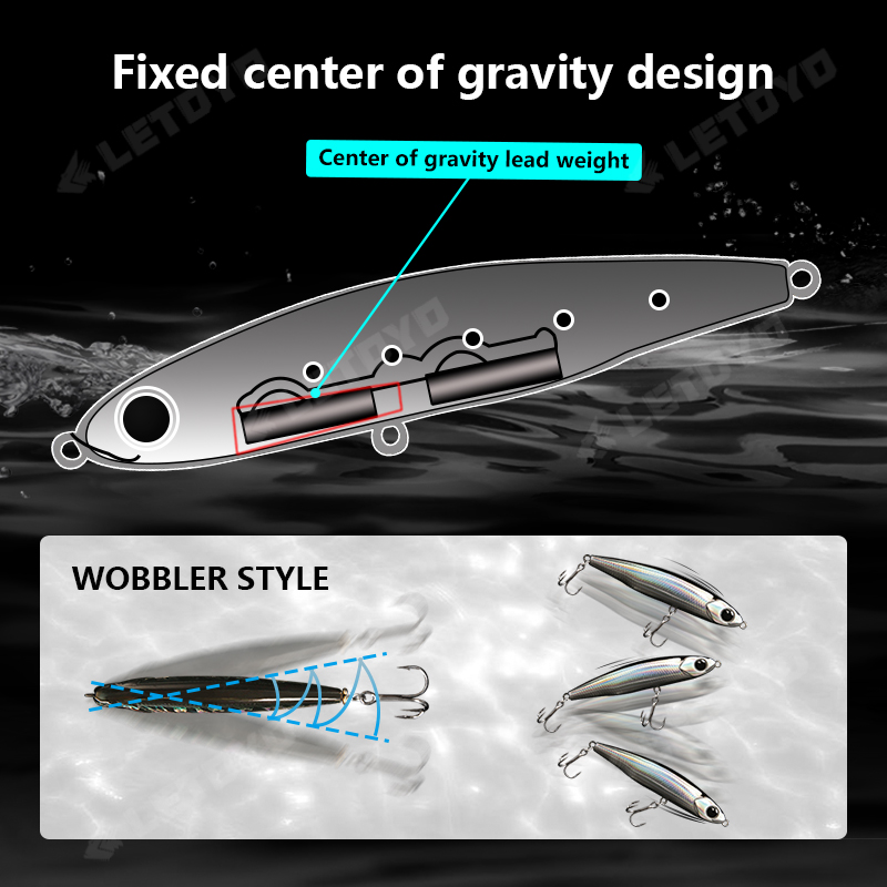 LETOYO Sinking Pencil 17g 12g- - Fishing Lure Swimbait 评论和价格
