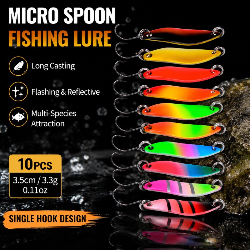 Micro Fishing Lure Metal Spoon - Fishing Lure Blade Bait 评论和价格