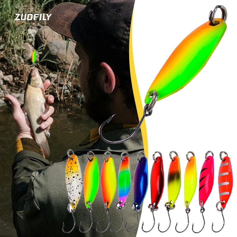 Micro Fishing Lure Metal Spoon - Fishing Lure Blade Bait 评论和价格