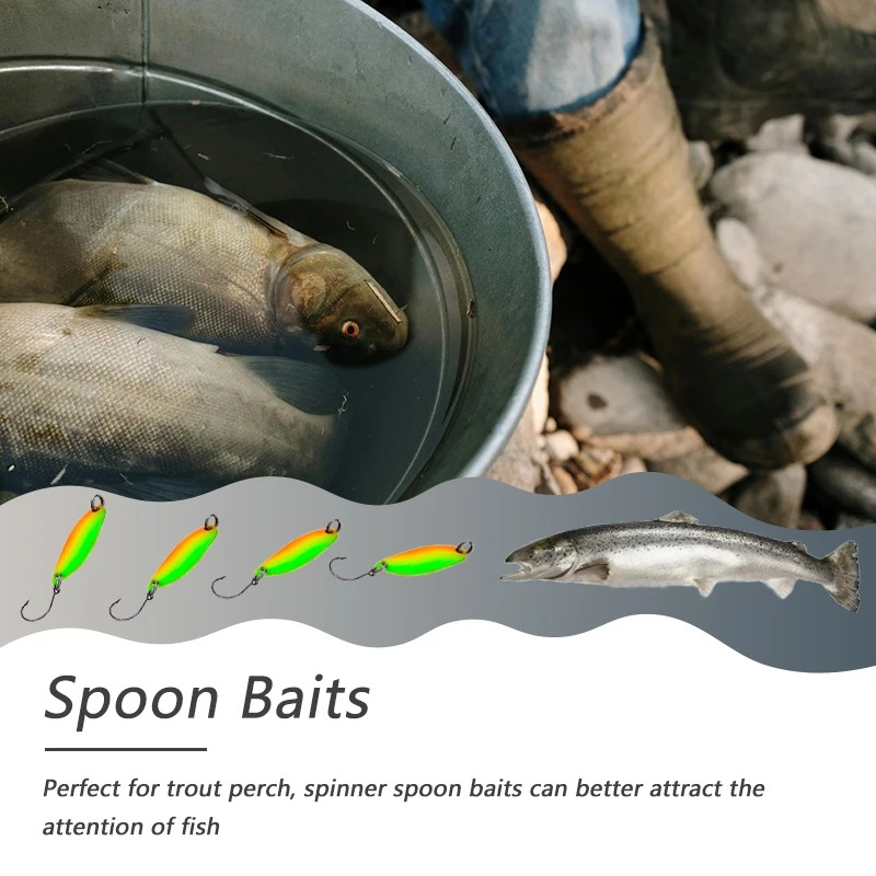 Micro Fishing Lure Metal Spoon - Fishing Lure Blade Bait 评论和价格