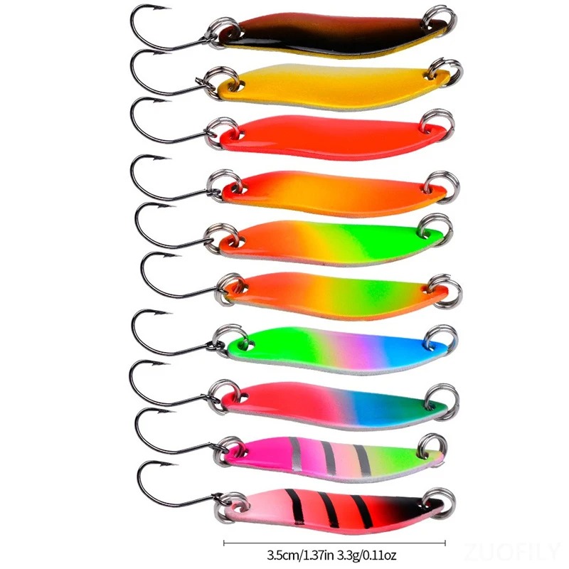 Micro Fishing Lure Metal Spoon - Fishing Lure Blade Bait 评论和价格