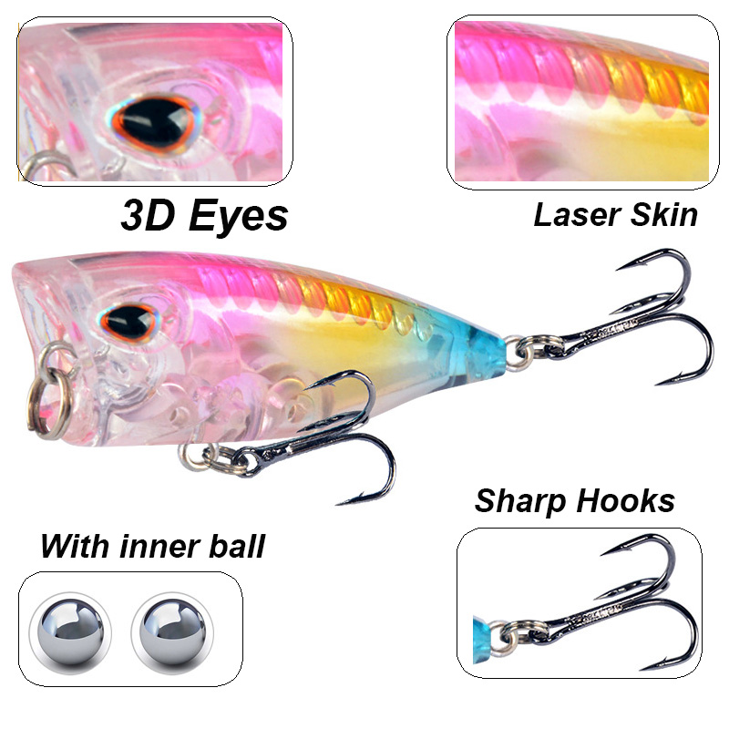 YUCONG 1PC Mini Popper Fishing - Fishing Lure Topwater 评论和价格